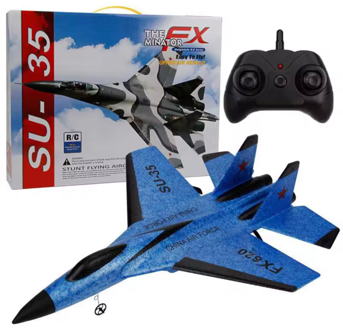 RC Flugzeug für Kinder 34 cm – Blau