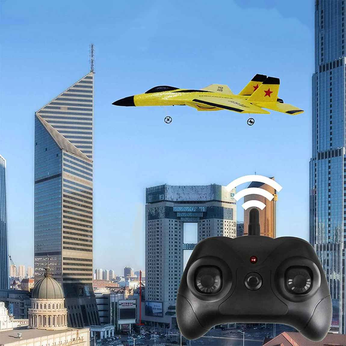 RC Flugzeug für Kinder 34 cm – Blau