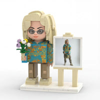 Individuelle Klemmbaustein-Figur mit Fotorahmen