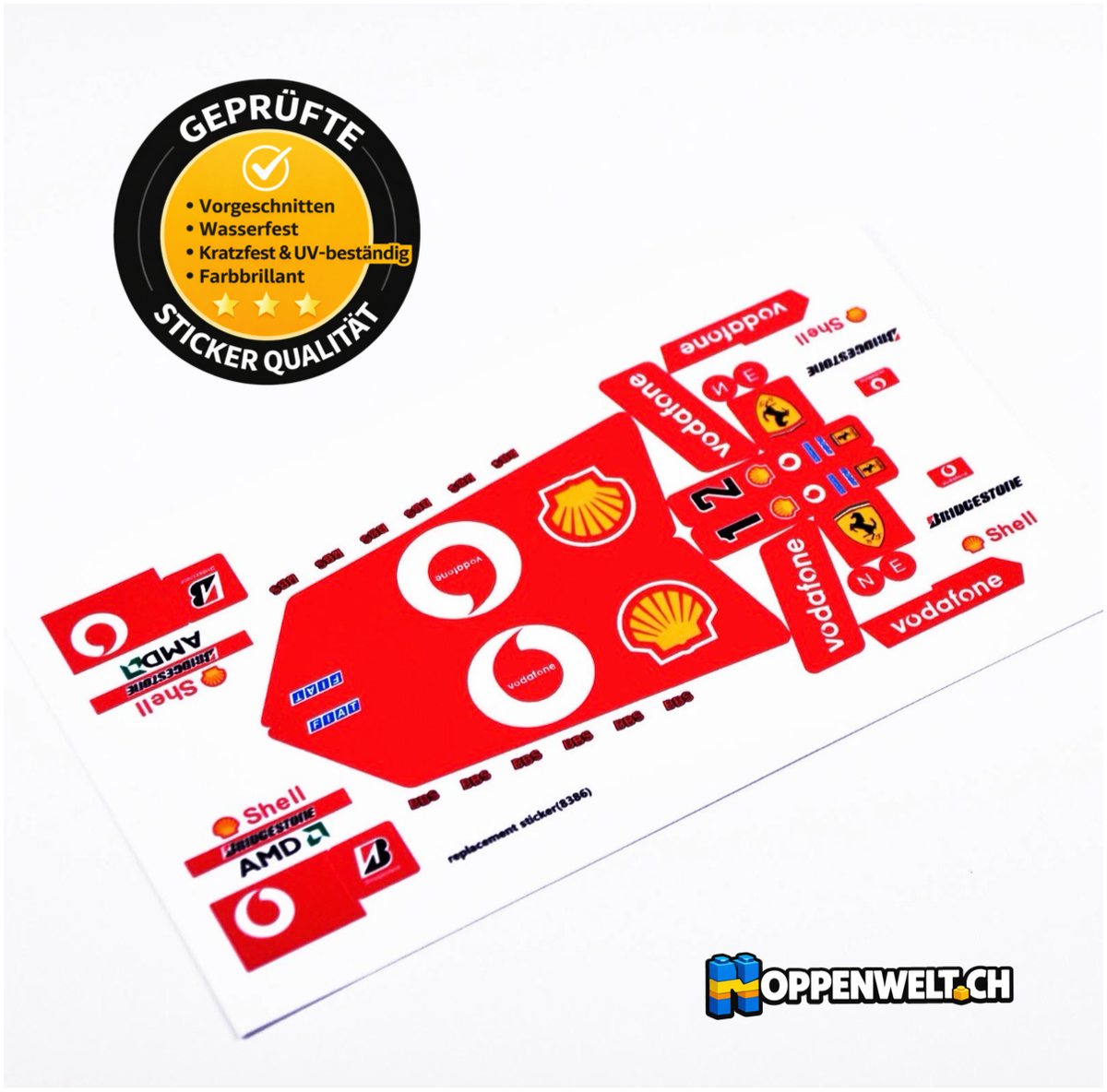 Ersatzaufkleber für Set 8386