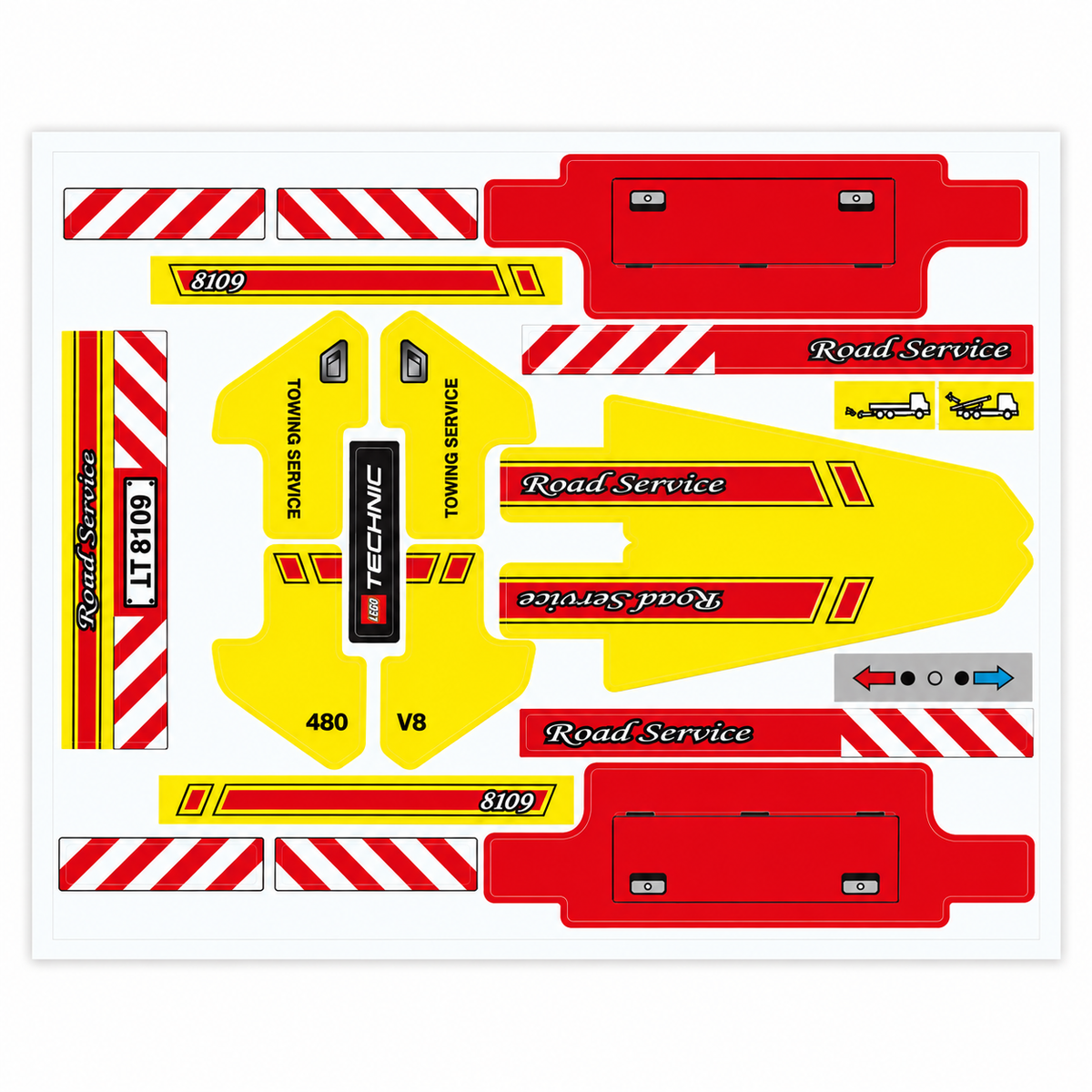 Ersatzaufkleber für Set 8109