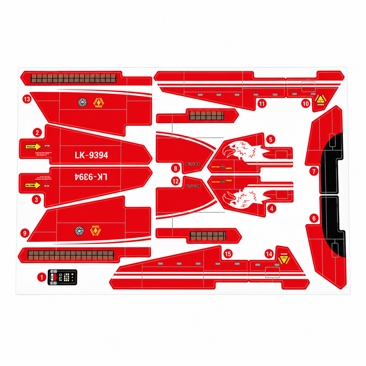 Ersatzaufkleber für Set 9394