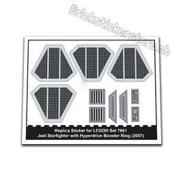 Lego Star Wars 7661 Stickersatz