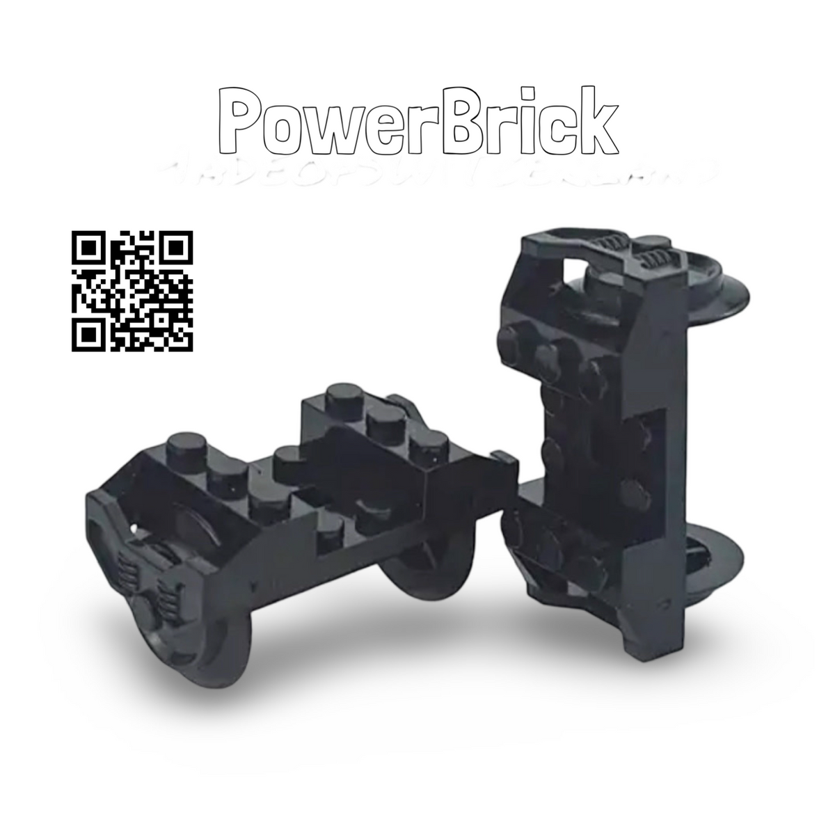 PowerBrick Zugachsen mit Rädern 2 Stück